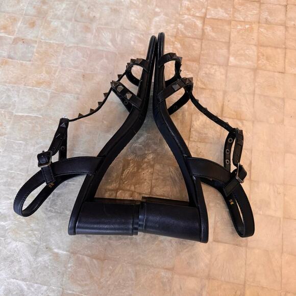 Vaneli Rockstud Heels studded strappy sandals NEW Midge black leather $175 - Picture 7 of 13
